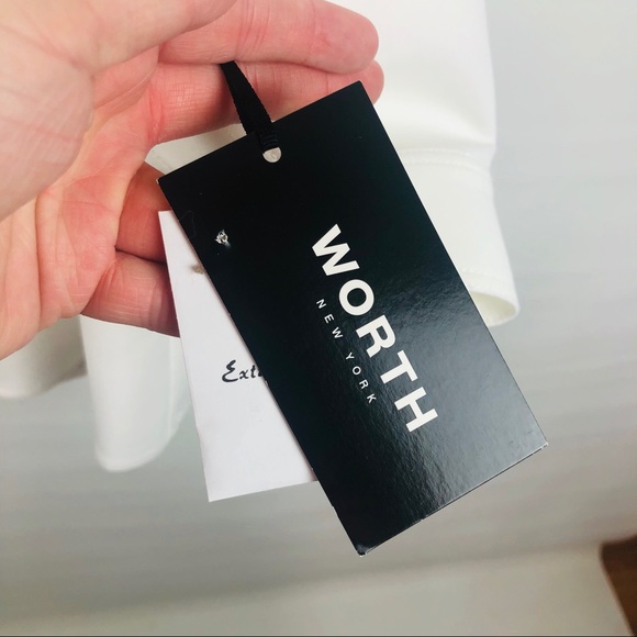 Worth New York White Button Up Blouse or Blazer - Picture 4 of 6